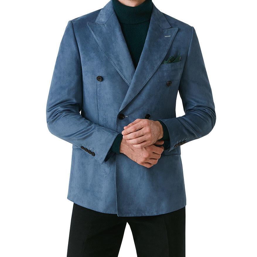 2024 Factory price Suede fabric men suit Slim fit jacket & blazer custom mens suit manufacture