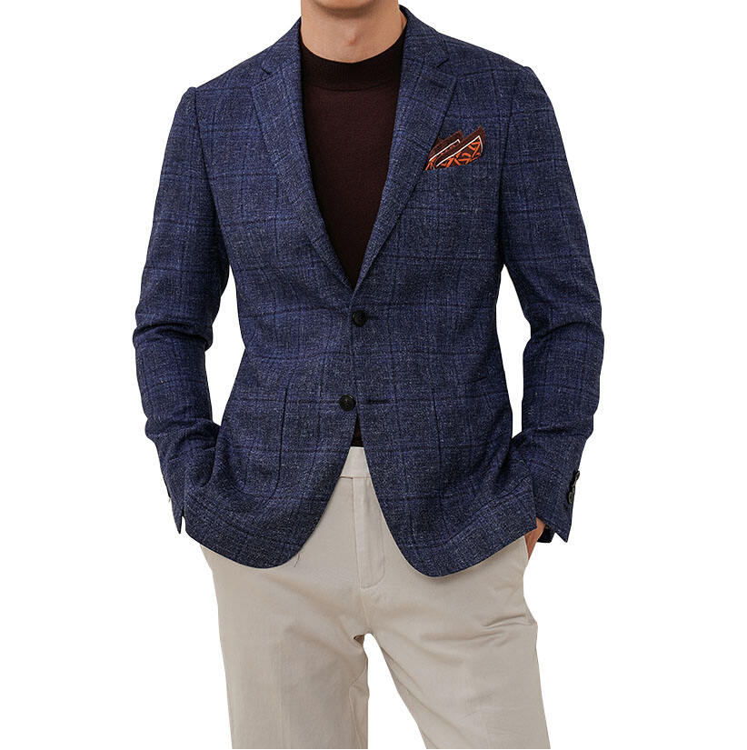 2024 Unique Design business plaid suit Slim fit men suit & blazer custom men's suit details