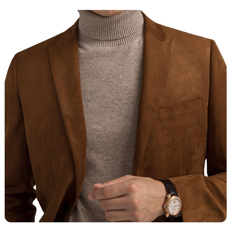 2024 New style bright colors suede casual men suit & blazer business slim fit custom mens suit factory