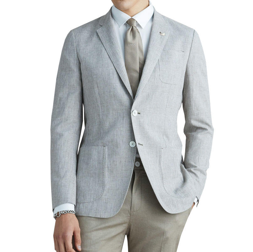 2024 Hot style Linen blazer& jacket Slim fit men suit business custom mens suit manufacture