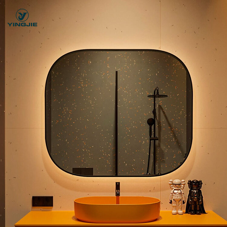 customized bathroom furniture smart mirror led light backlit defogger smart bathroom mirror with touch screen manufacture