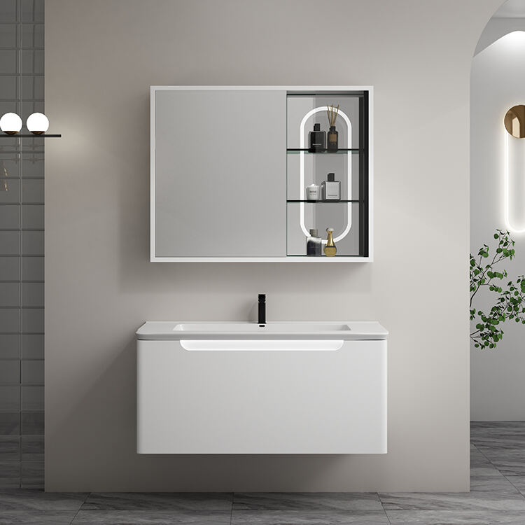 modern high quality vanity with mirror wash basin for hotel bathroom