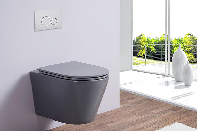 Chaozhou Bathroom Sanitary Ware Toilet Bowl Grey One Piece Ceramic wall hung toilet with many colors supplier