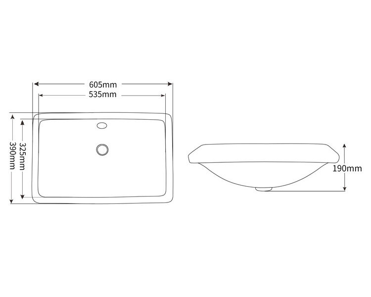 4243 CUPC retangular shape ceramic washbasin porcelain bowl  under counter sinks basins details