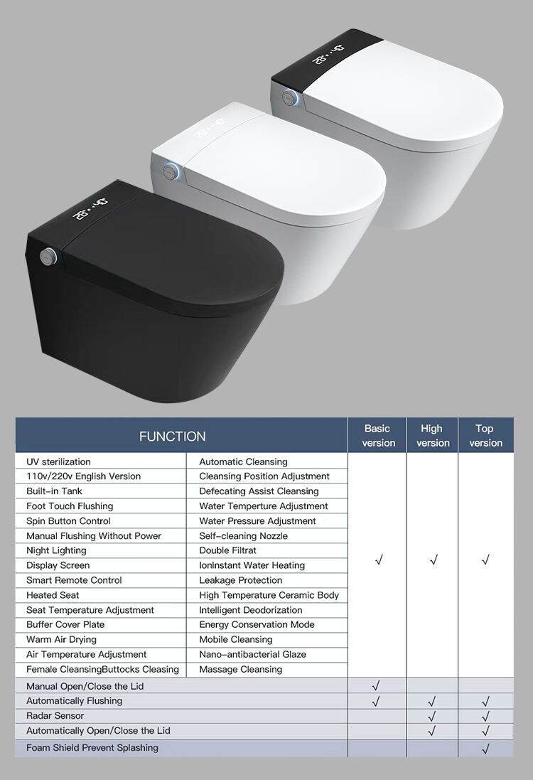 inteligente inodoro WC sanitary ware Fully Electronics High-end Smart Bathroom Ceramic Wall Hung Toilet manufacture