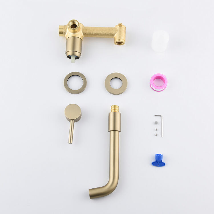 black bathroom hidden faucets brass single hole hot and cold water mixer for wash basin supplier