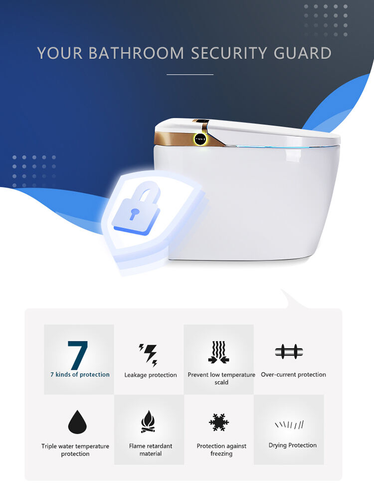 YJV9A Modern automatic bidet toilet electronic smart wc sanitary wares water closet seat toilet factory