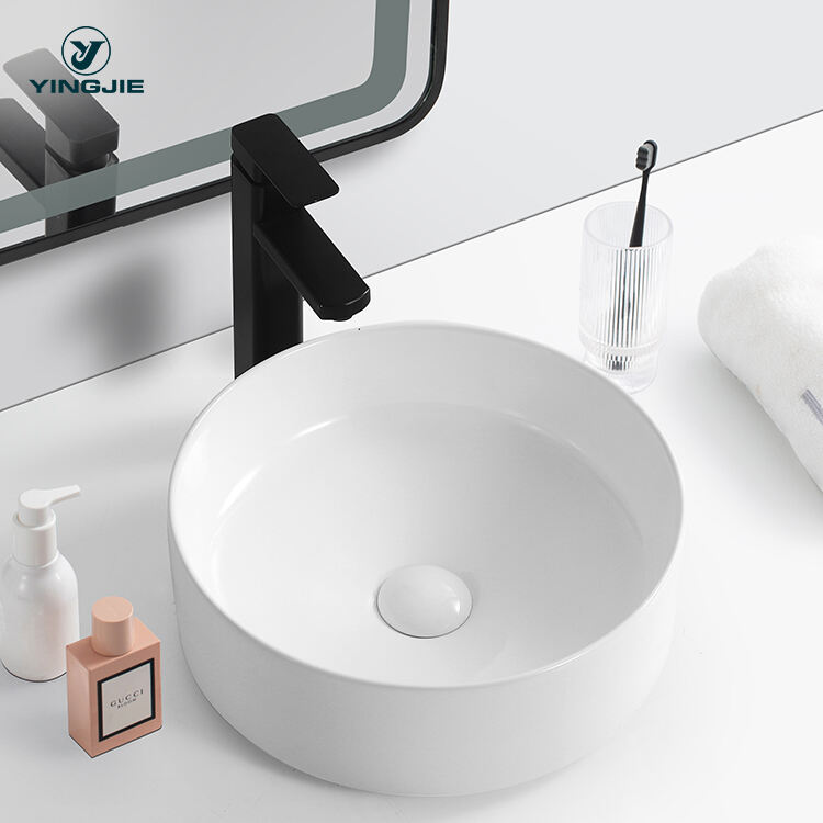 new product elegant rectangular ceramic base contour top hand wash bathroom sink supplier