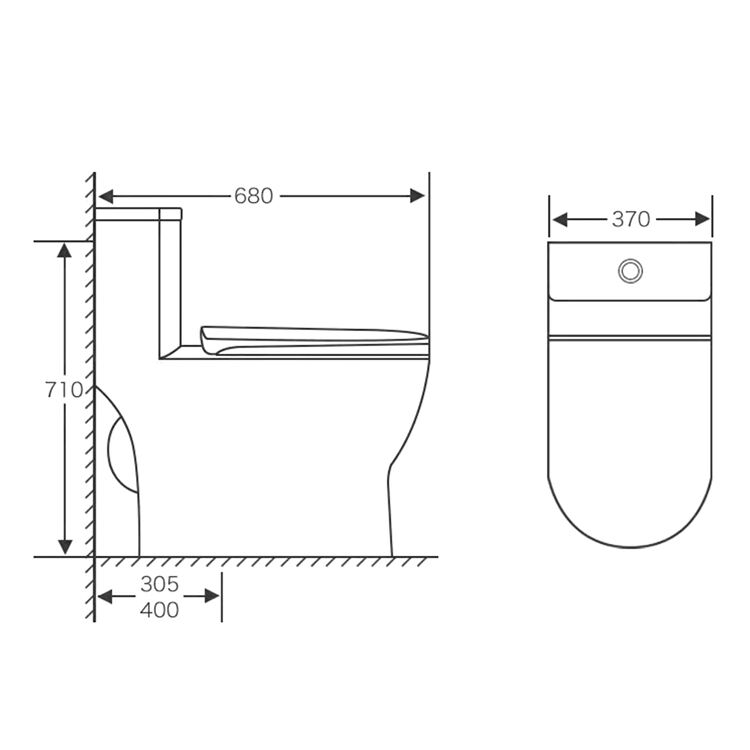 Bathroom modern sanitary ware water closet ceramic commode toilet bowl wc Strap one piece toilet factory