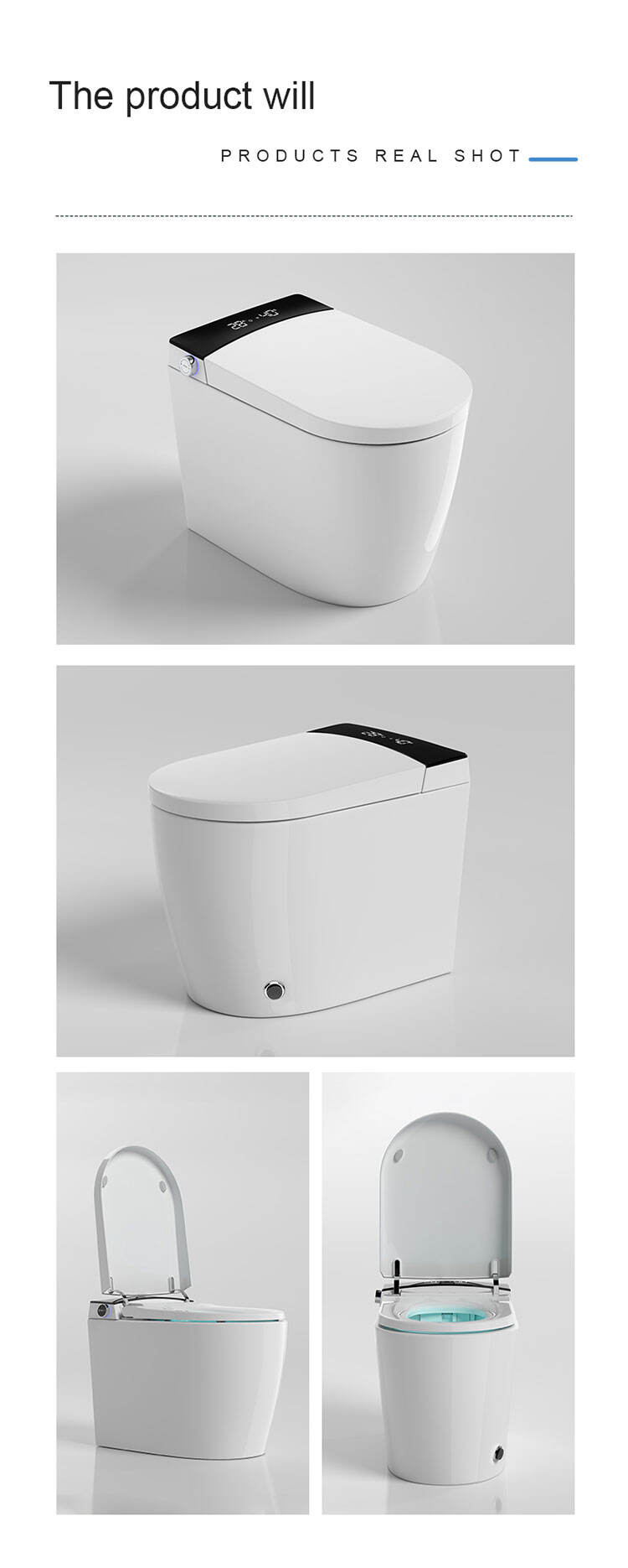 chaozhou Auto Sensor Intelligent Sanitary Ceramic washdown Inodoro Smart toilet for hotel purchasing details