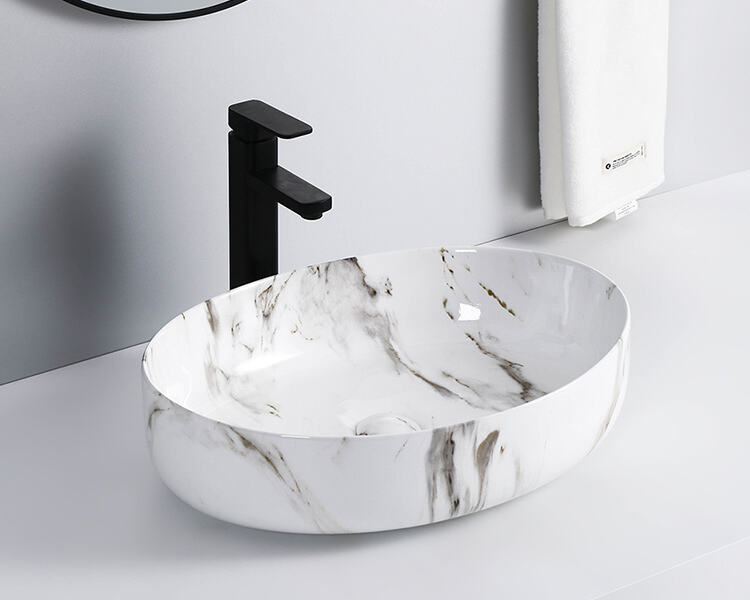 marble sink vessel counter top bathroom sink ceramic vanities counter top wash basin art basin CUPC CE sink supplier