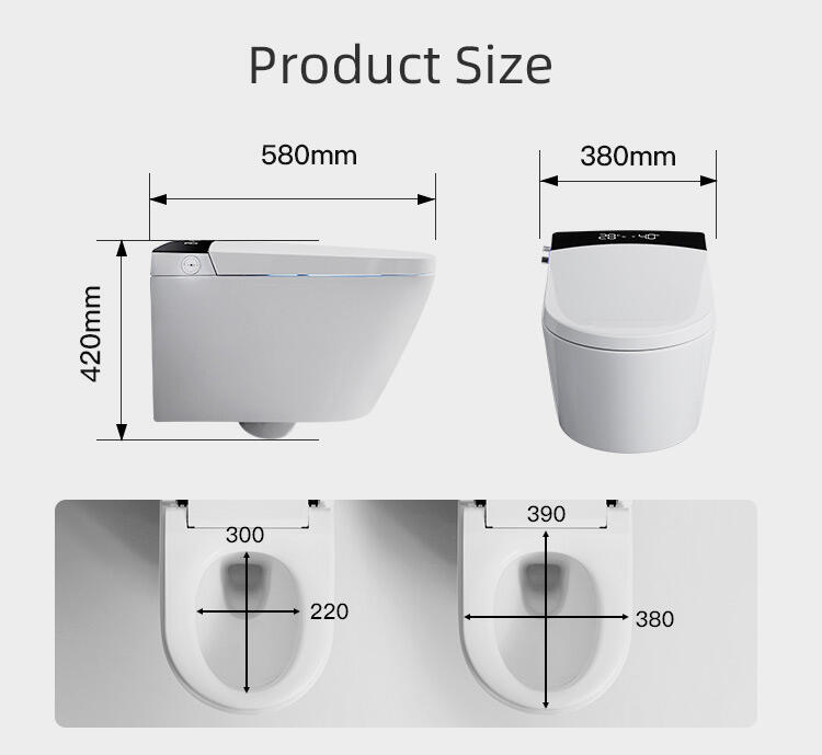 inteligente inodoro WC sanitary ware Fully Electronics High-end Smart Bathroom Ceramic Wall Hung Toilet manufacture