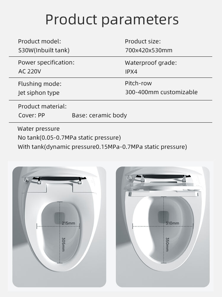 ceramics automatic smart toilet intelligent one piece sanitary ware toilet details