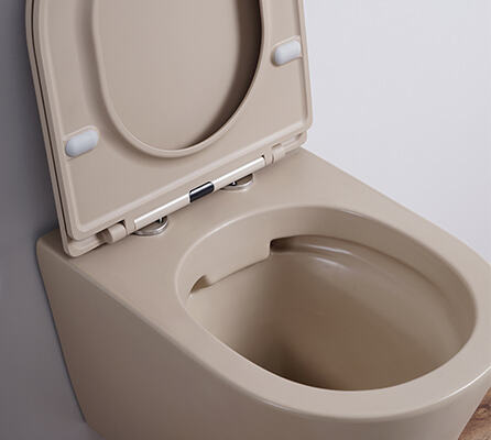 Matte khait bathroom sanitary ware ceramic wall hung toilet water space saving toilet factory