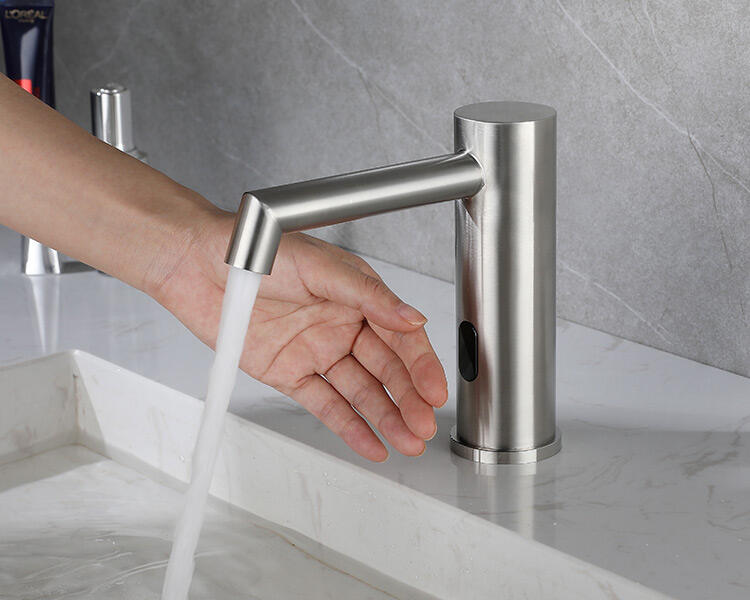 High-end Touchless Sensor SUS304 Taps Inductions Sanitary Ware Bathroom Sink Basin Automatic Mixer Faucet manufacture