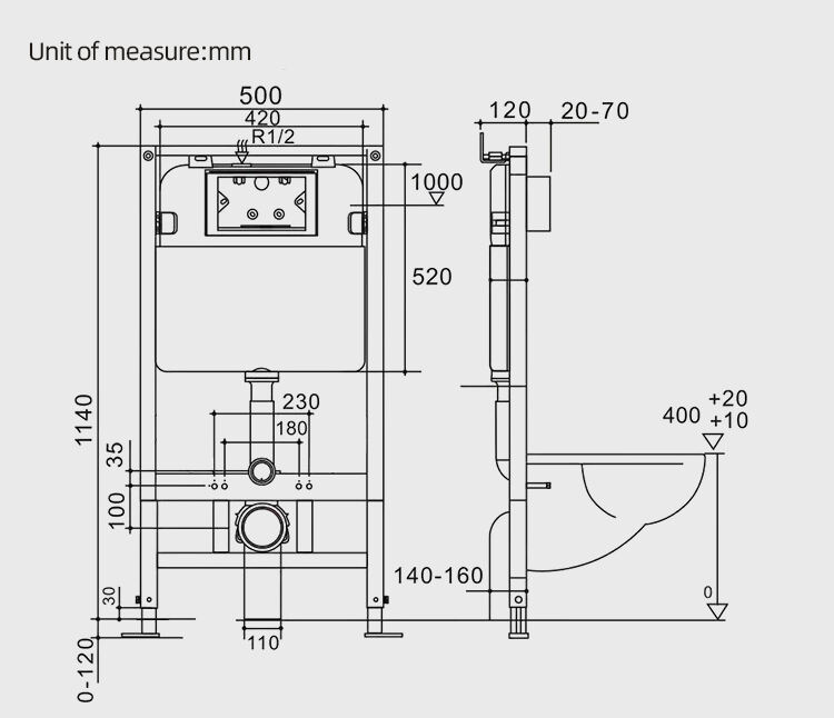 high quality modern design double tank water heater wc toilet concealed water tank details