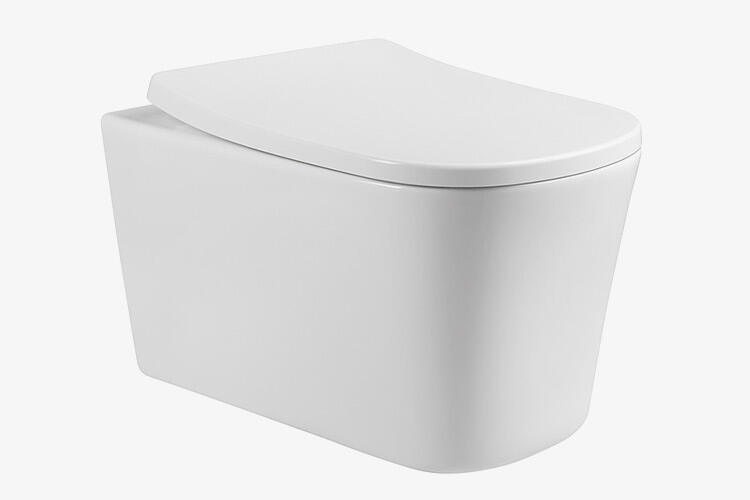 Wall hung toilet easy-cleaning space-saving design bathroom ceramic rimless wall hung toilet manufacture