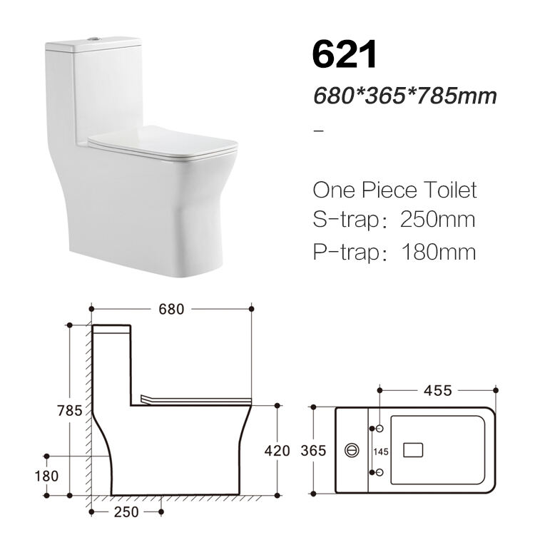 bathroom funiture ceramic siphonic sanitary ware modern one piece wc toilet bowl supplier