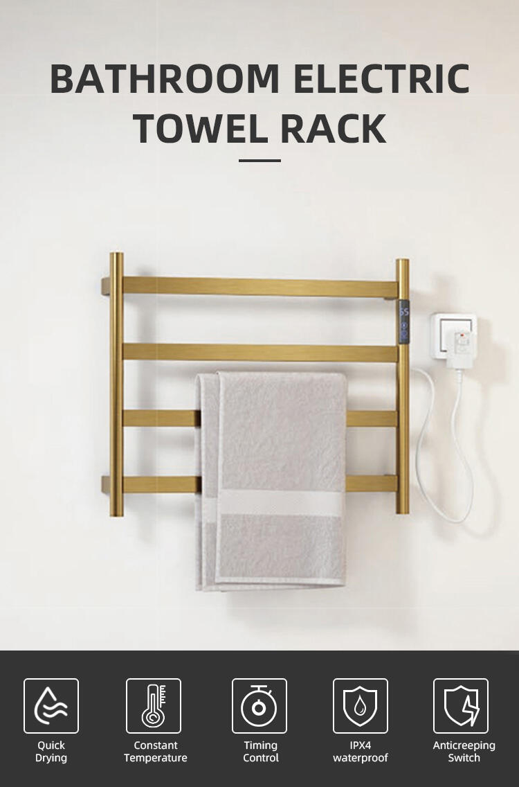 bathroom Plug-in Drying wall Stainless Steel Electric Towels Heated Towel Warmer with UV Sterlizer details