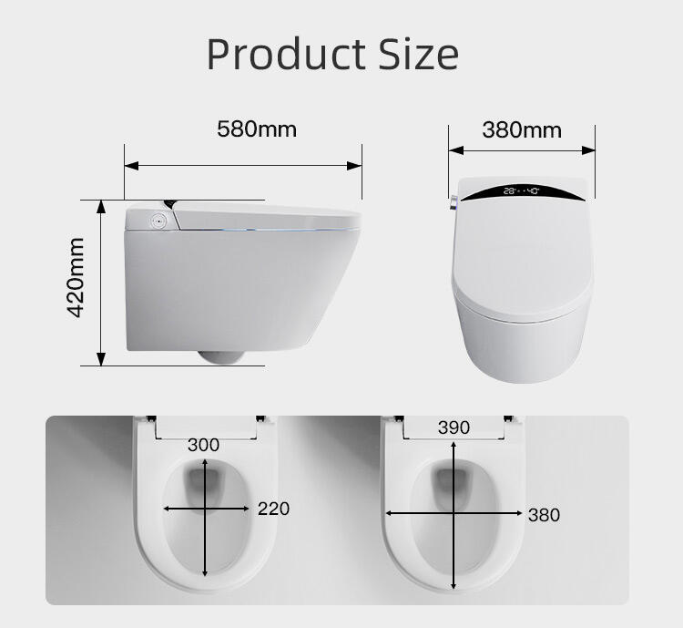 smart hung inodoro inteligente Wall mounted automatic flush toilet for hotel bathroom supplier