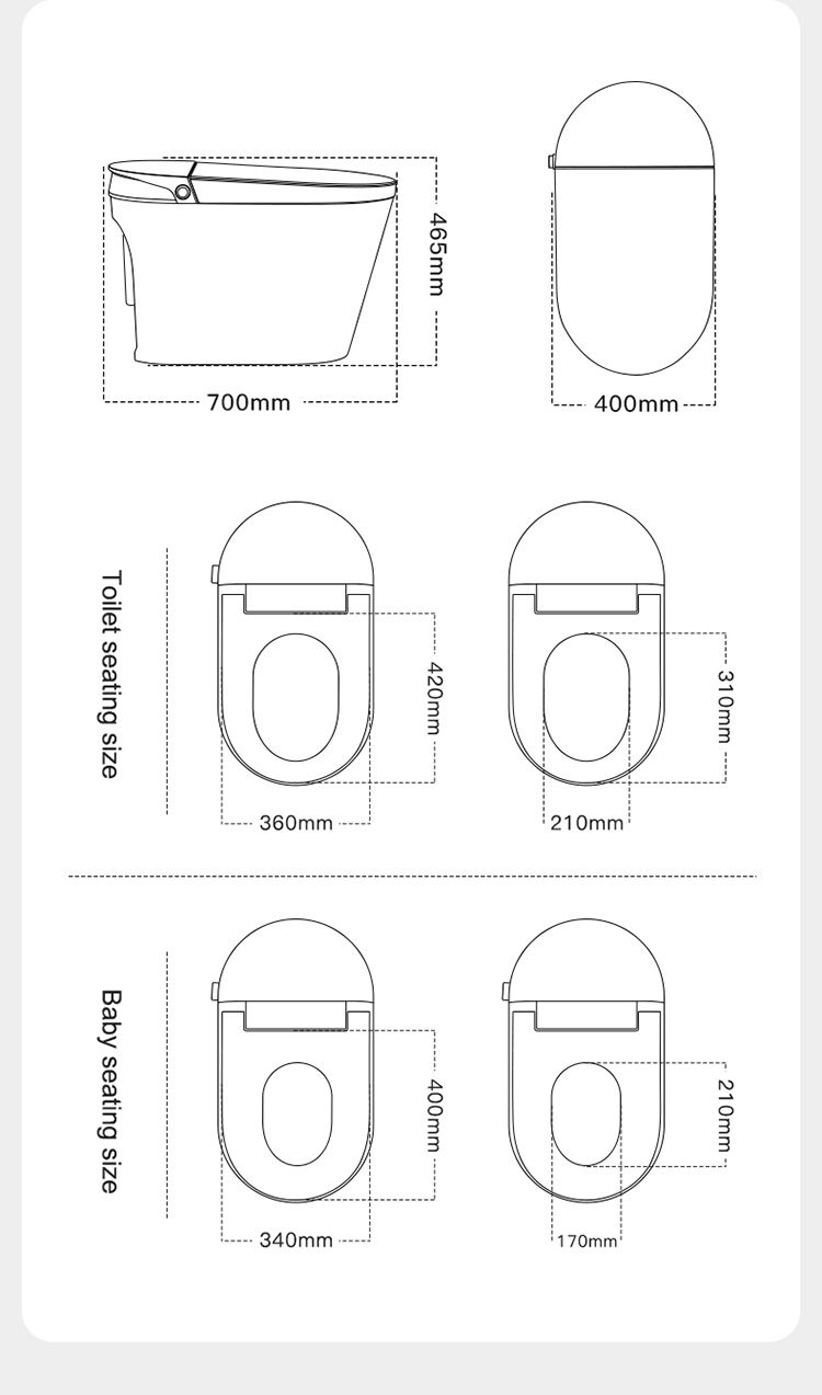 high quality australian standards smart sitting toilet intelligent automation system toilet electronic stylish toilet factory