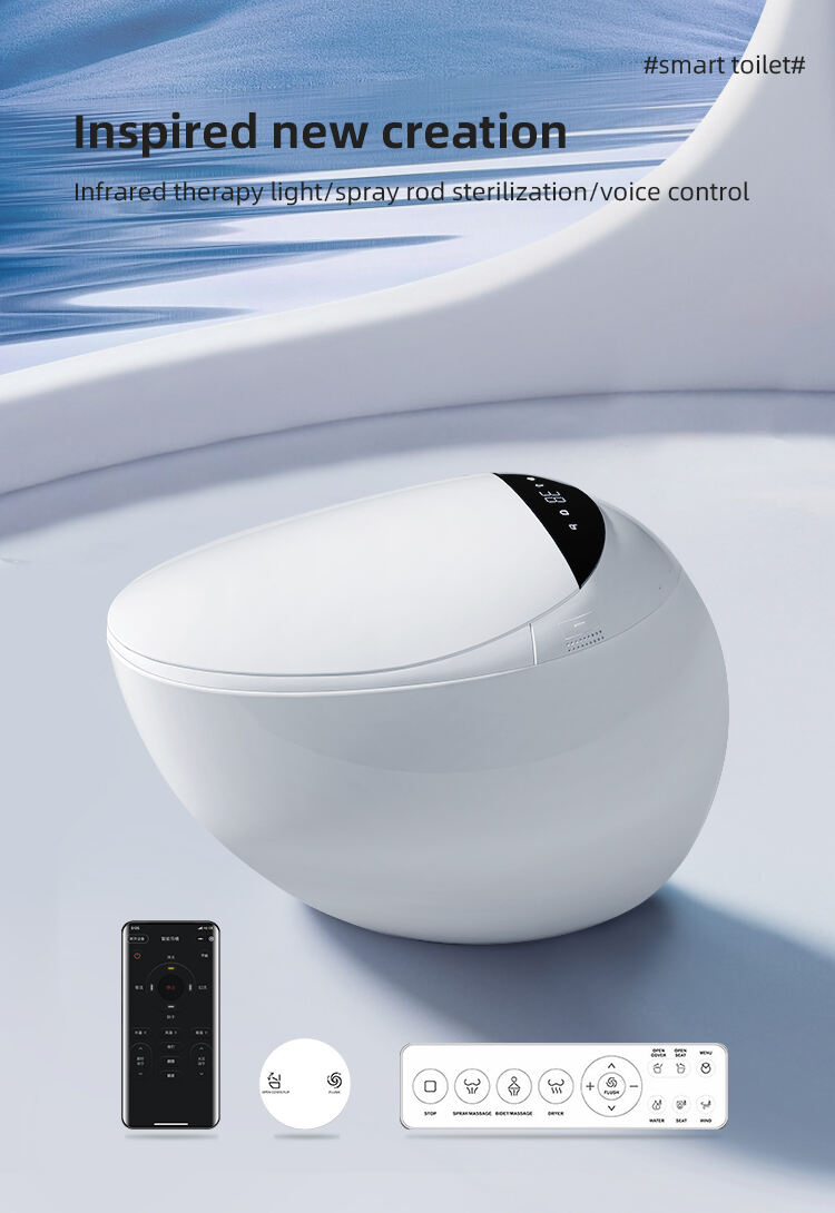 ceramics automatic smart toilet intelligent one piece sanitary ware toilet factory