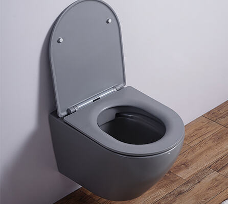 factory Rimless Wall Mounted Commode Bowl Seat Ceramic Wall Hung Inodoro Toilet in Glaze Grey factory