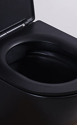 factory Watermark Rimless Water Saving Sanitary Ware Water Closet Seat Bowl Matte Black WC Ceramic Wall Hung Toilet manufacture