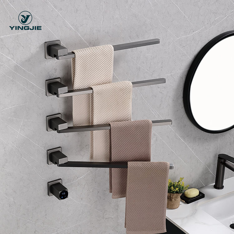 Electric Heated Towel Rail Smart Electric Towel Bathroom Cloth Screen Radiator Warm