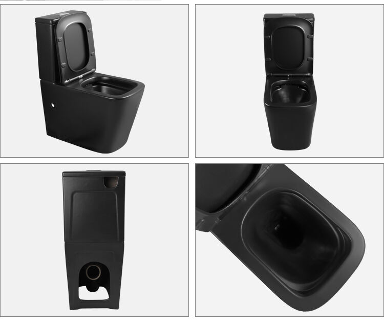 OEM ODM brands p trap floor mount black matt ceramic watermark toilet australian toilet factory