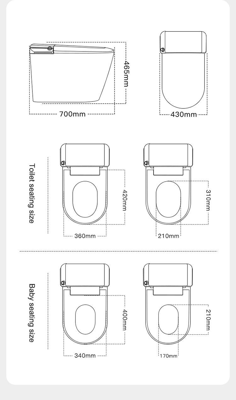 2022 hot sale 110v p-trap voice control automatic flush smart minimalist floor type intelligent ceramic toilet manufacture