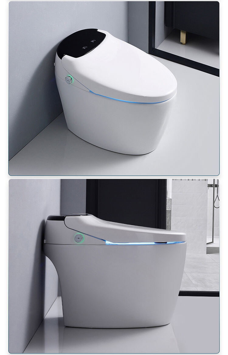 YJ35A Newest  Dual Flush Integrated Bidet Toilet Luxury Auto Open and Close Lid Heated Seat Smart WC sanitary wares toilet factory