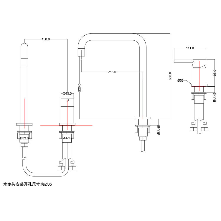 modern faucet bathroom taps basin mixer sink with hidden faucet factory