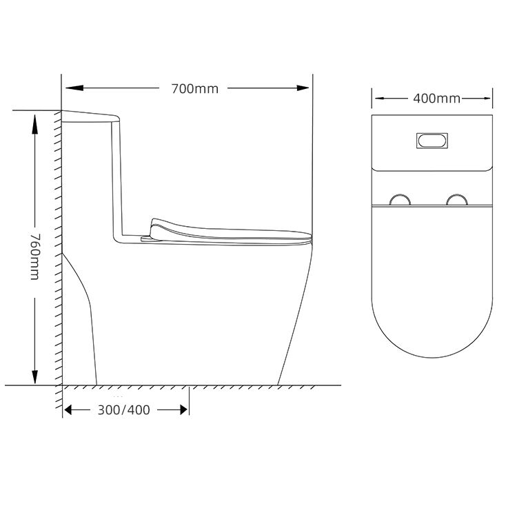 High Quality siphonic sanitary modern One Piece Water Closet Bathroom Wc Ceramic Toilet Bowl details