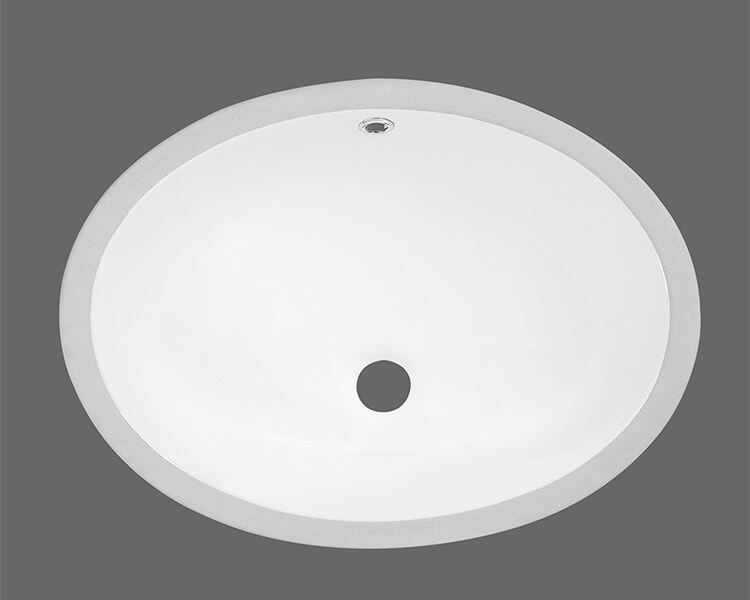 CE CUPC European Lavatory Bathroom Round Oval Sink Ceramic Under Counter Basin in White manufacture