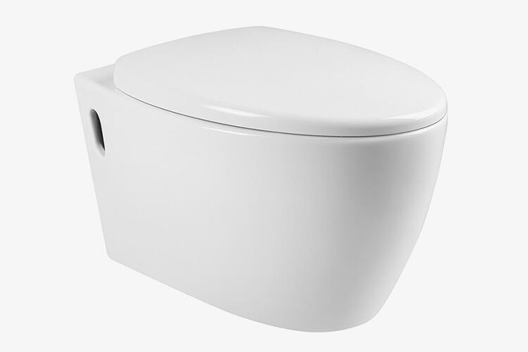 European modern sanitary ware wc bowl white ceramic wall hung P-trap toilet for bathroom supplier