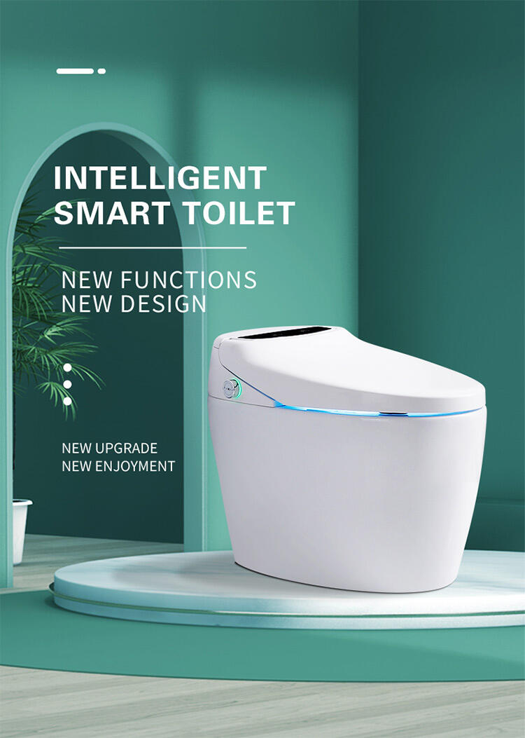 Newest 2022 Modern High-end Smart Automatic Bathroom Wc Sanitary Wares Floor Smart Toilet Seat Porcelain Intelligent toilets details