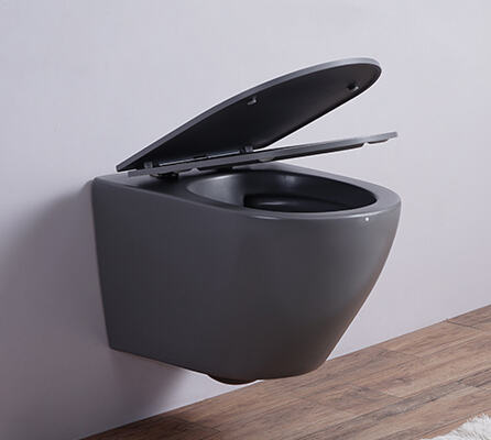 factory Rimless Wall Mounted Commode Bowl Seat Ceramic Wall Hung Inodoro Toilet in Glaze Grey factory