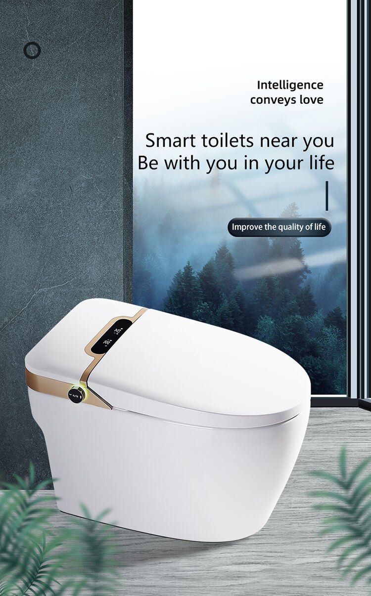 YJV9A Modern automatic bidet toilet electronic smart wc sanitary wares water closet seat toilet manufacture