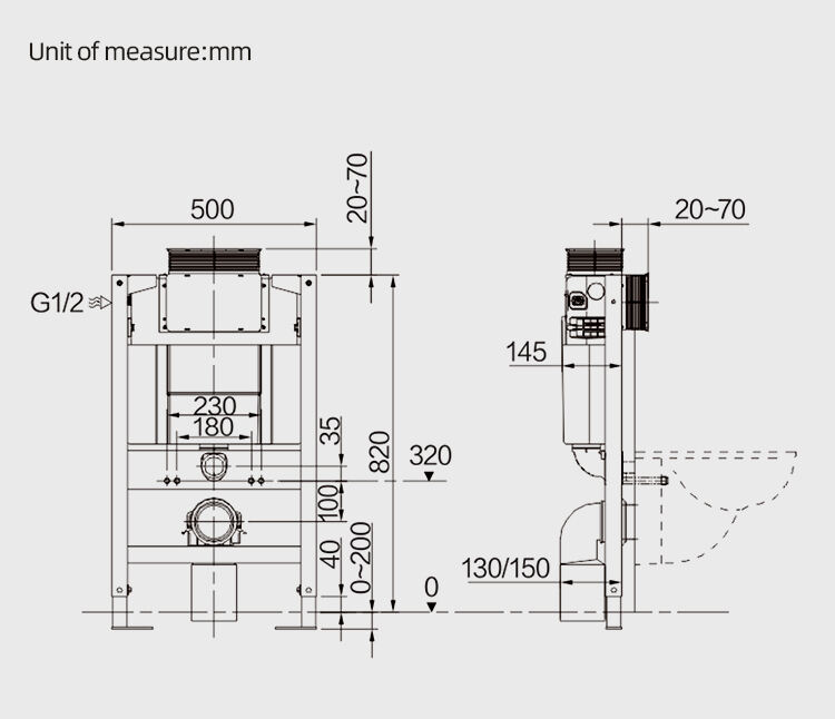 Ceramic water tank concealed cistern for wall Hung Toilet supplier wholesale factory