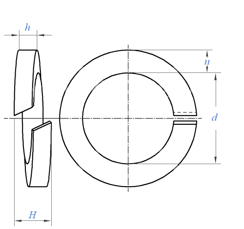 DIN 7980 Spring Lock Washers details