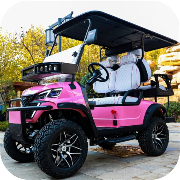 Vivez le luxe sur le parcours avec un chariot de golf électrique rose