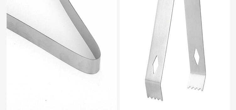 New Ice Cube Tongs Custom Stainless Steel Sugar Tongs Diamond Shape Ice Block Tongs with Teeth factory