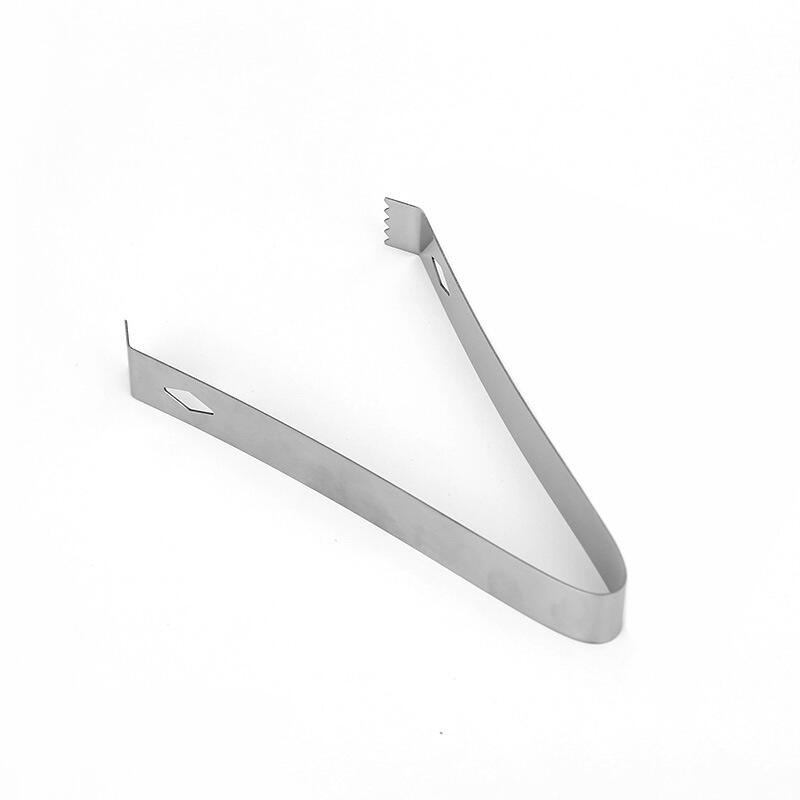 New Ice Cube Tongs Custom Stainless Steel Sugar Tongs Diamond Shape Ice Block Tongs with Teeth factory