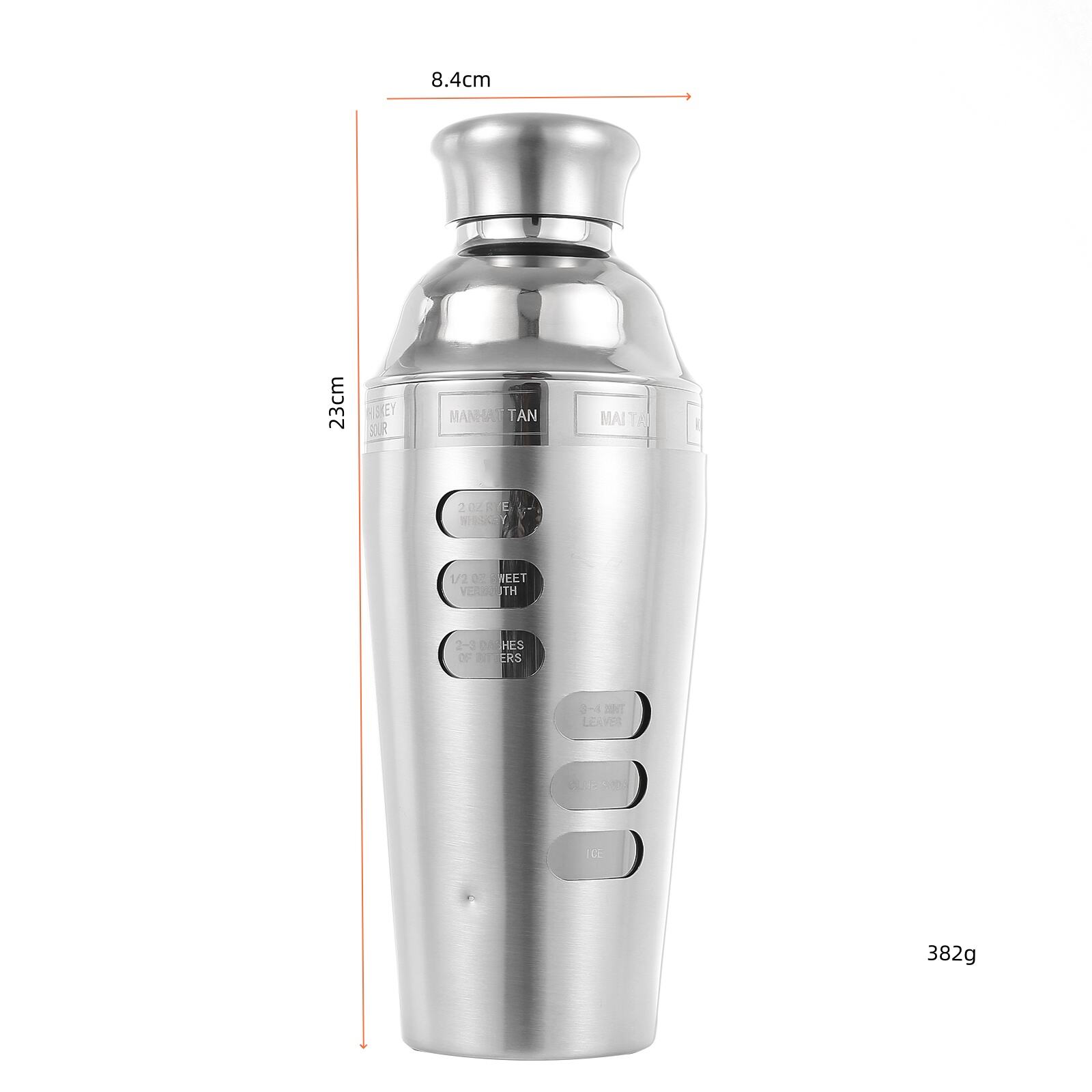 Creative Multifunction Customized 700ML Stainless Steel Cocktail Shaker Bar Tool supplier