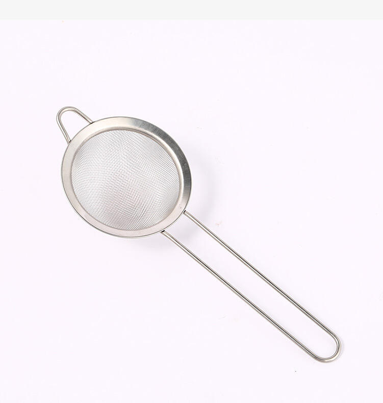 Wholesale Custom Logo Food Grade Stainless Steel Fine Mesh Strainer with Long Handle manufacture