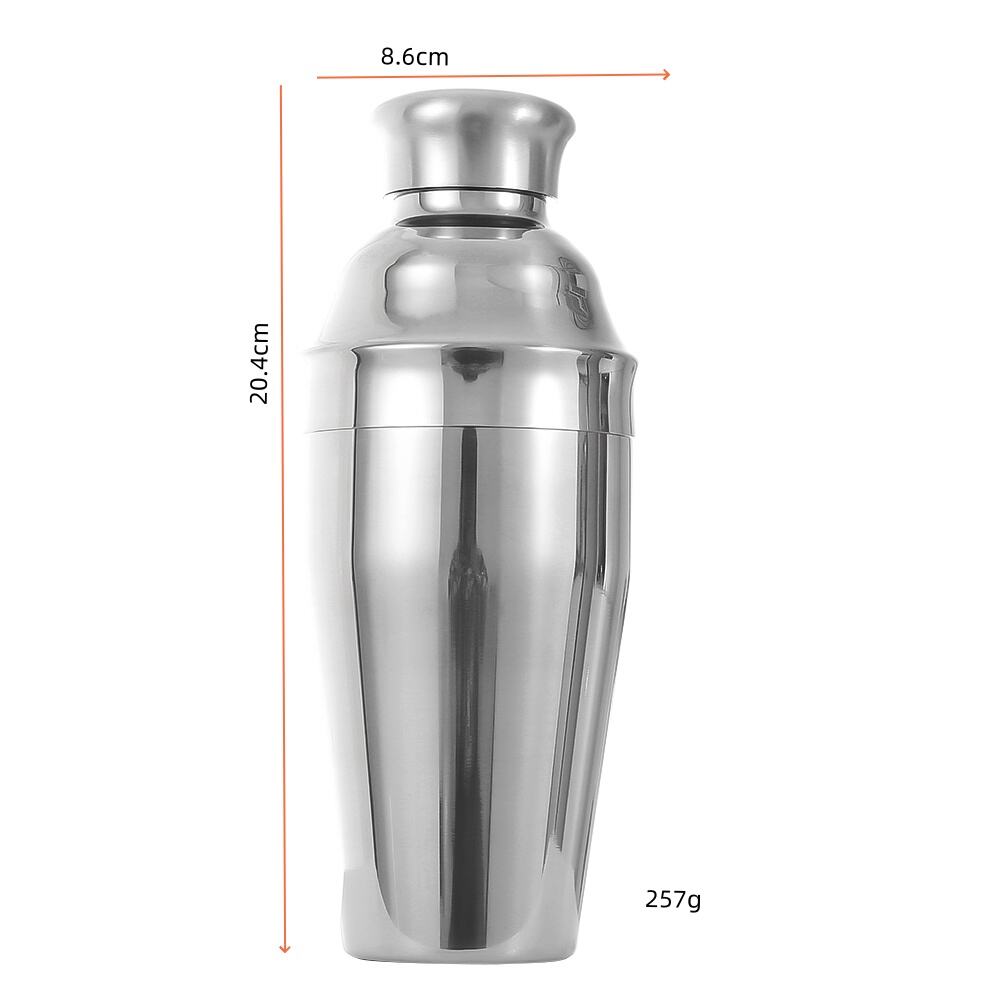 Professional Bar Ware Tools 550ML Stainless Steel Cocktail Shaker Set with Wood Stand manufacture