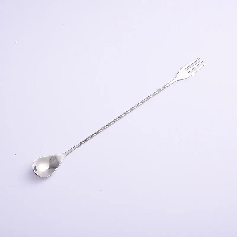 Multi-purpose Customized Logo Long Handle Double Ended Stainless Steel Bar Spoon supplier