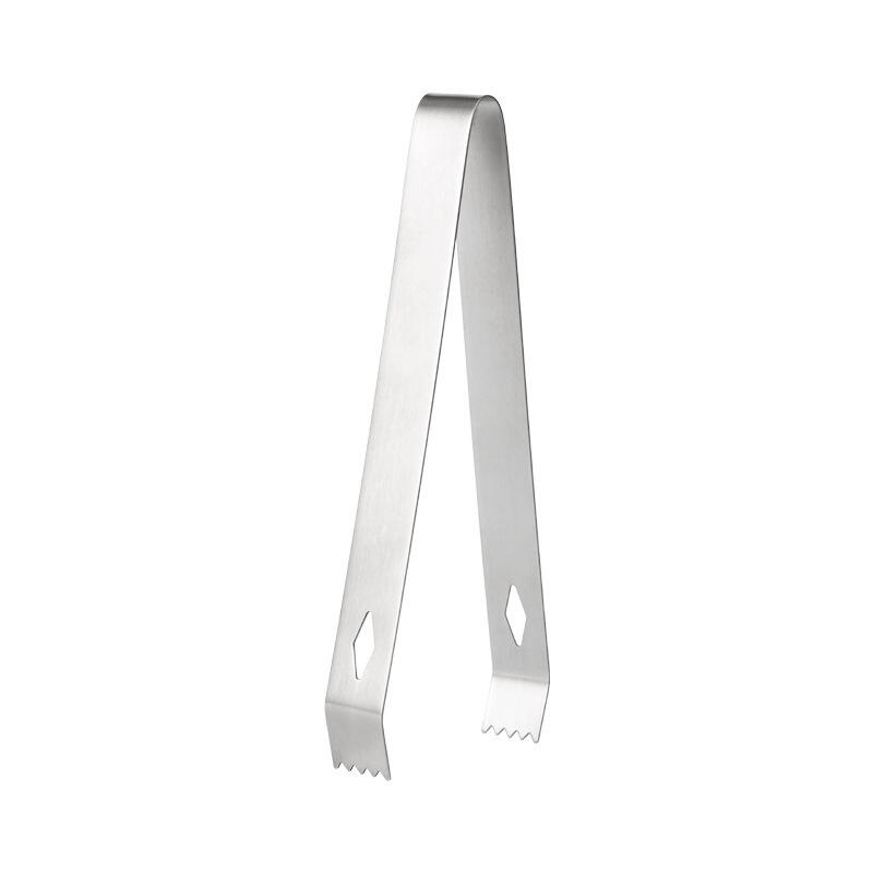 New Ice Cube Tongs Custom Stainless Steel Sugar Tongs Diamond Shape Ice Block Tongs with Teeth details