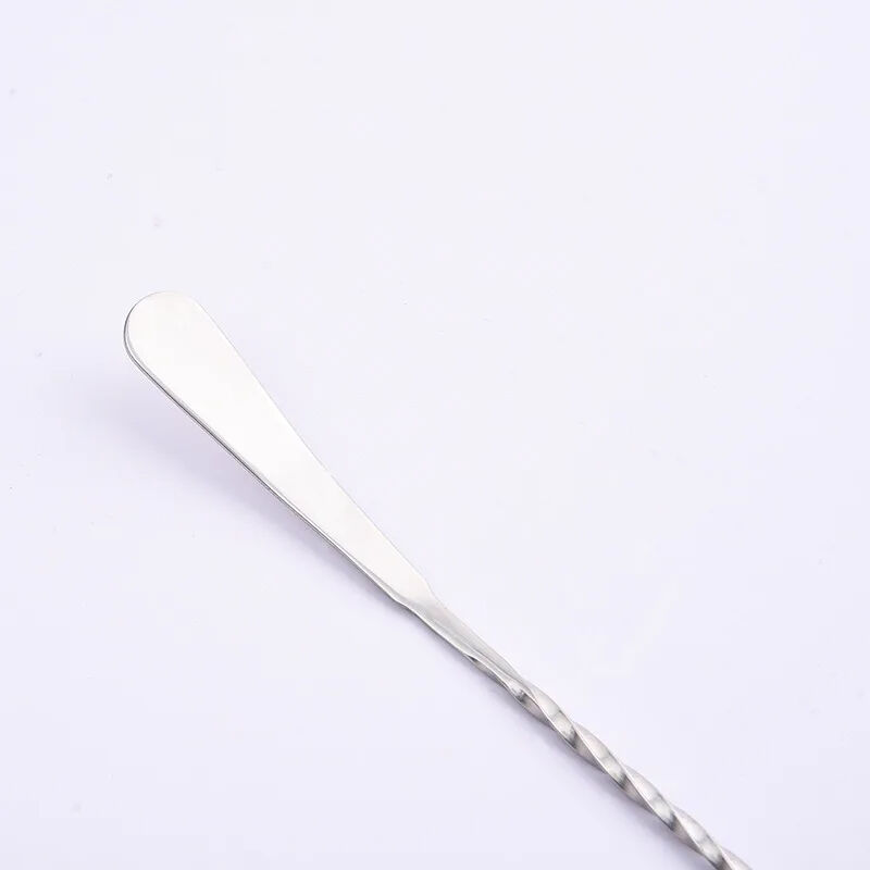 Customizable Stainless Steel Fine Thread Bar Spoon Bar Mixing Long Handle Spoon factory